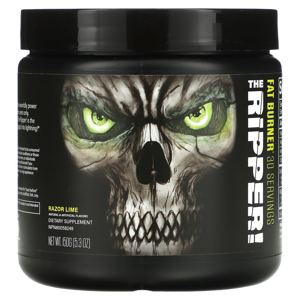 Jnx Sports The Ripper Fat Burner Powder Supplement Razor Lime Flavor - gluten free, vegan (150 g)