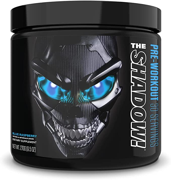 JNX Sports The Shadow Pre-Workout Powder Blue Raspberry Flavor - vegan, gluten free (270g)